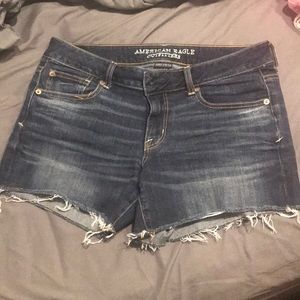 American Eagle dark blue jean shorts, size 10